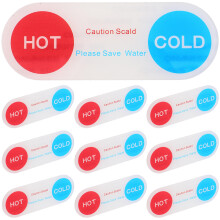 10 Pcs Hot Cold Faucet Label Stickers For Small Sign