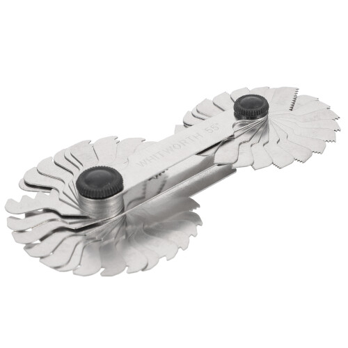4pcs Thread Size Gauge Tool Silver Compact Measuring Device