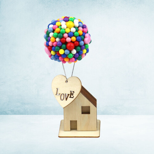 Worgeous  Teens Decoration Simulation Balloons House Diy Model Kit 2