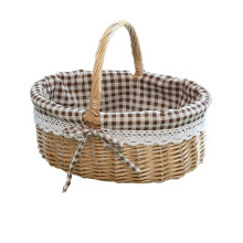 Picnic Bag Wicker 1set 11x10.2x7.9in