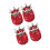 4 Stuks Rood Ventieldoppen Auto Accessoires 4