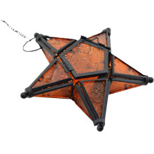 Stained Glass Candle Holder Star Tea Light Candlestick Holders Lights