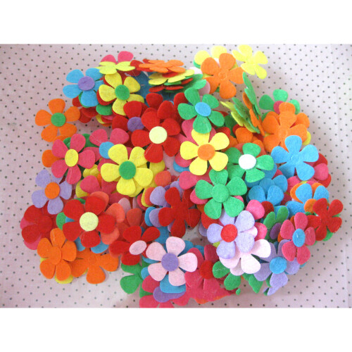 Felt Flowers For Crafts Assorted Colors 120set 1