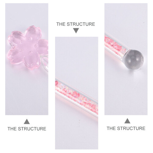 Quality Pink Glass Stir Rods Multi-Function Clear Mixing Spoons 2