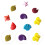 Glass Markers Charms Silicone Assorted Color 8pcs 9