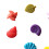 Glass Markers Charms Silicone Assorted Color 8pcs 7