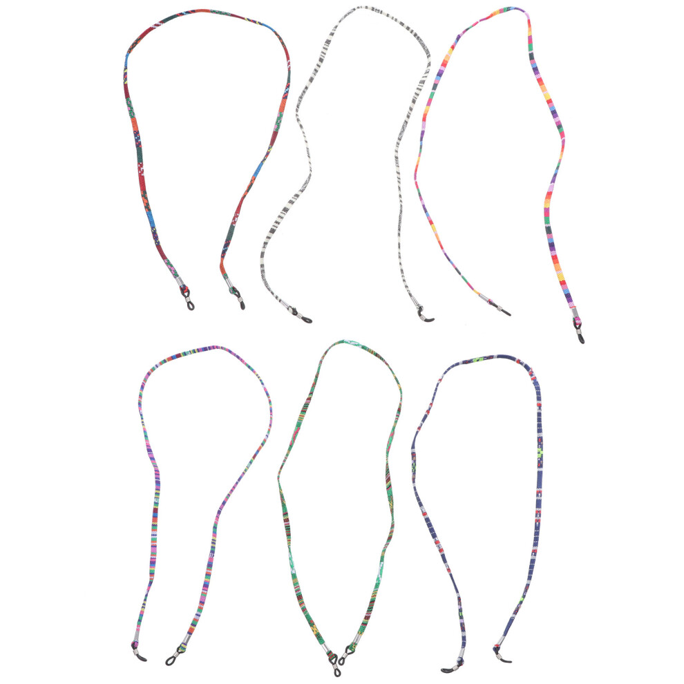 Totority 6Pcs Eyeglass Ropes With Straps Mixed Colors For Sports Use