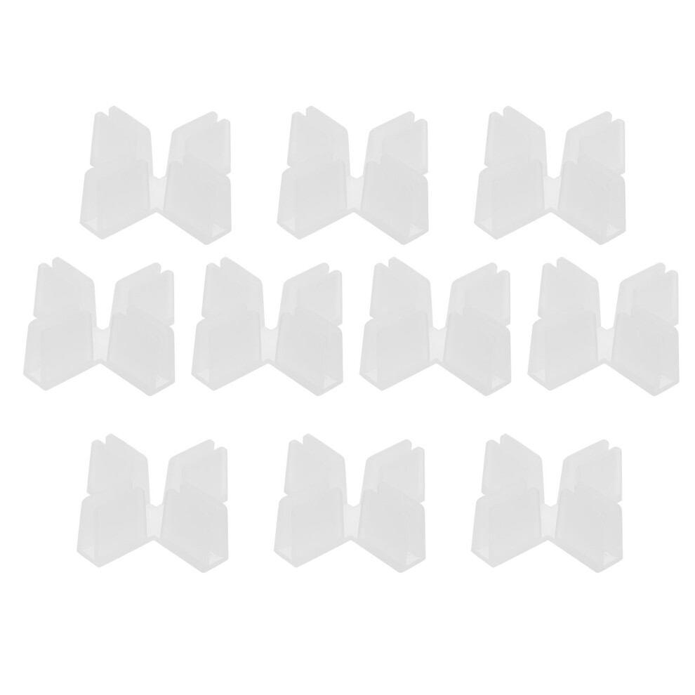 10Pcs Versatile Cross Shape Fixed Clamp Desktop Divider Clips 3164024179603