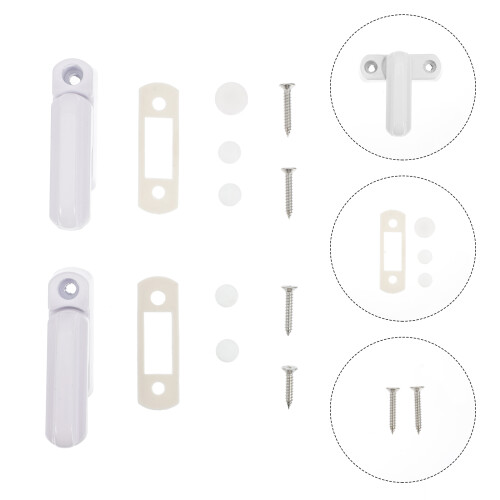 2sets Aluminum Alloy Sash Locks For Windows In White 2