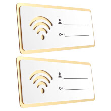 Raindrops 2pcs Acrylic Network Wifi Password Sign For Public Spaces