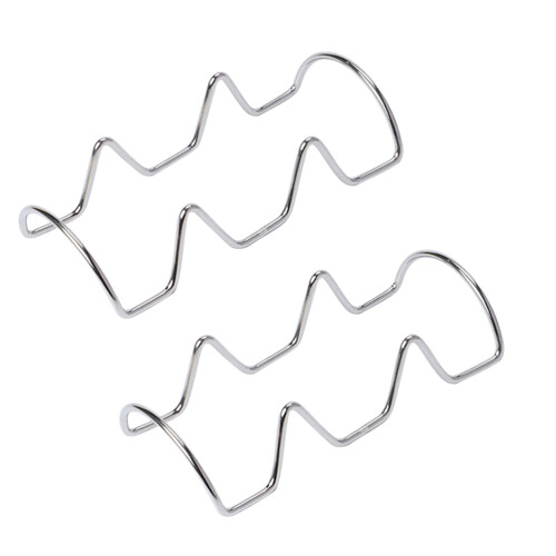 Masteelf  2 Pcs Taco Holder Mexican Pancake Rack Toaster Shells Silver