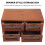 Desktop Organizer Box Skincare Storage Box Wood 1set 7