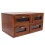 Desktop Organizer Box Skincare Storage Box Wood 1set 1