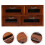 Desktop Organizer Box Skincare Storage Box Wood 1set 3
