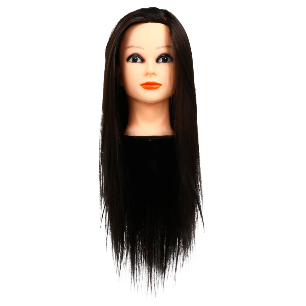 Vaguelly Black Practice Cosmetology Head Synthetic Hair Salon Mannequin