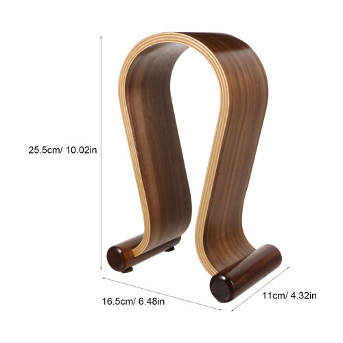 Headphone Stand Holder Stands Walnut Earphone Rack 1