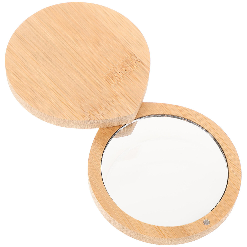 Vaguelly Vanity Mirror Travel Handheld Mirror Khaki For Women 1Set