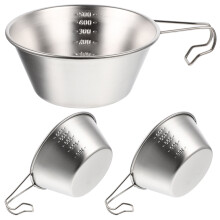 3St Kleine Rvs Waterkommen Licht Compact Voor Outdoor
