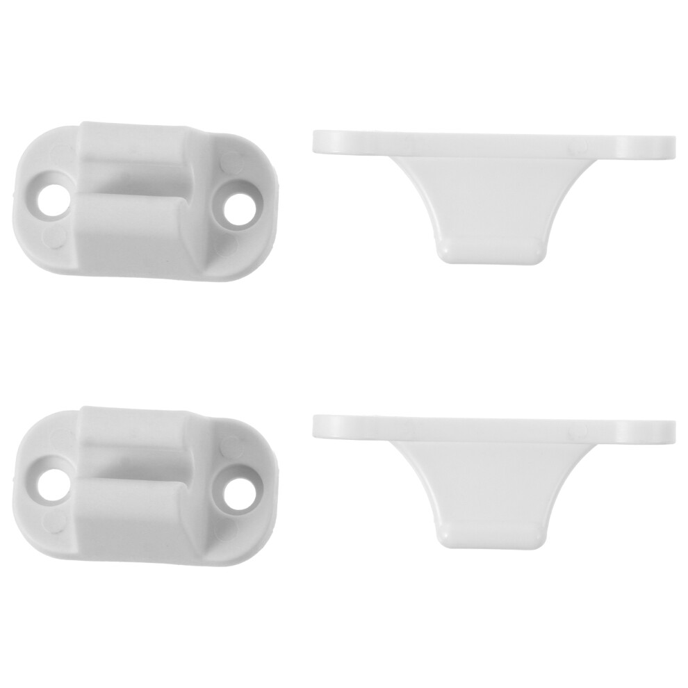 2Pcs Nylon Door Catch For Exterior Doors Strong Durable White 3164024186212