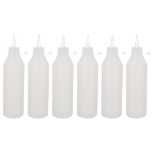 Raindrops 6set Glue Bottles With Tip Hdpe White For Crafting