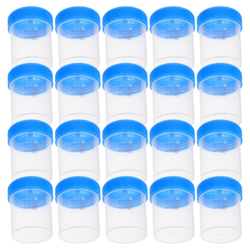 20 Pcs Medical Sample Cup Man Pee Container Men Graduated With Lid