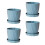 Planter Simple Plastic Flower Pot 4pcs 5.4x5.4x4.9in 3