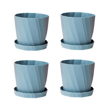 Planter Simple Plastic Flower Pot 4pcs 5.4x5.4x4.9in