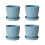 Planter Simple Plastic Flower Pot 4pcs 5.4x5.4x4.9in 1
