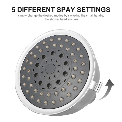 5Ensemble De Douche ABS Fixe Argent 5 Fonctions Haute 2