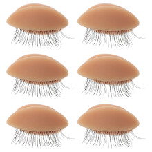 3Pairs Khaki Silicone Eyelids Replacement Makeup Practice Accessory