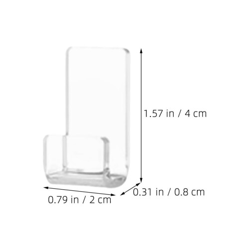 Record Support Acrylic Transparent 10pcs 1.6x0.8x0.3in 1