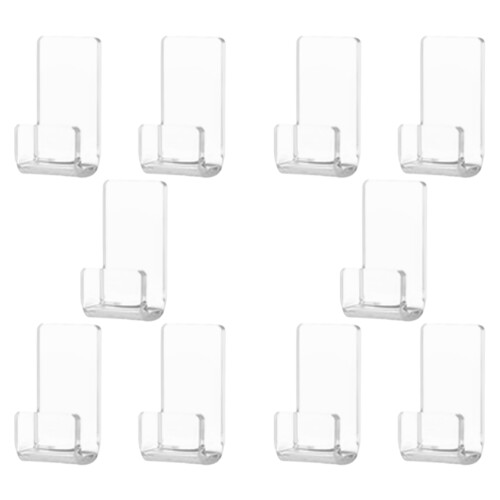Record Support Acrylic Transparent 10pcs 1.6x0.8x0.3in