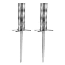 2 Pcs Ground Flag Pole Corner Flagpole Football Child Silver