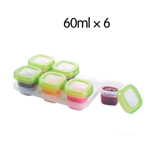 Fresh-Keeping Storage Box Simple Design Green 6pcs 1