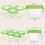 Fresh-Keeping Storage Box Simple Design Green 6pcs 4