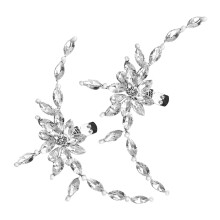 1Pair Silver Rhinestone Wedding Shoes Clips Bridal High Heel Buckles