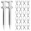 40 Pcs Grass Nailed Shoes Man 4.50x0.80x0.80cm Silver 9