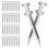 40 Pcs Grass Nailed Shoes Man 4.50x0.80x0.80cm Silver 8
