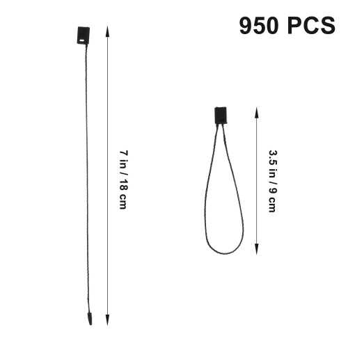 950 Pcs Square Buckle String Tags For Clothes, 1