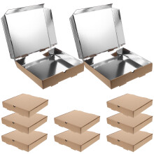 10pcs Pizza Storage Box For General Users 9.43x9.43x1.77in