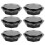 Fruit Serving Tray Clear Plastic 10set 5.2x5.2x2.6in 11