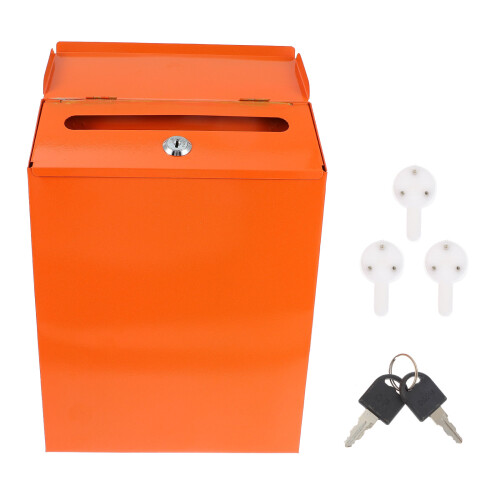 Retro Mailbox Orange 1 Set 11.8x8.9x2.6in 2