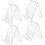 Raindrops Menu Stand Acrylic Sign Holders Transparent 4pcs 5