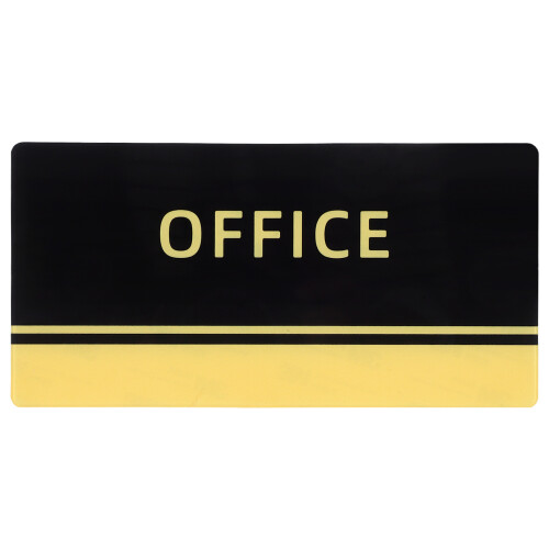 Black Acrylic Office Sign Easy Installation Clear Labeling