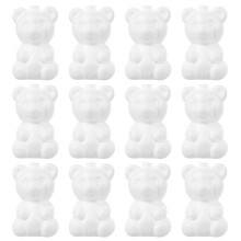 20Pièces Modèles Ours Blancs En Mousse Pour Décorations DIY Amusantes