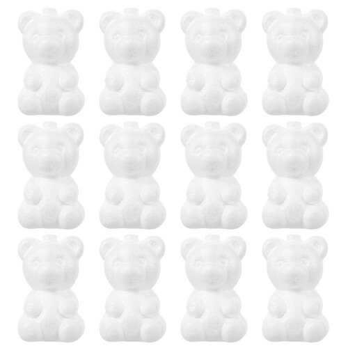 20Pièces Modèles Ours Blancs En Mousse Pour Décorations DIY Amusantes