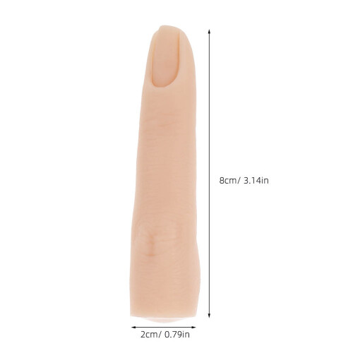 2 Pcs Silicone Practice Finger Mannequin Hand For Nails Manicure 2