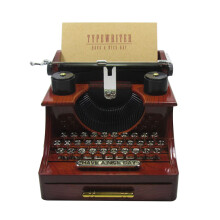 1St Creatieve Retro Muziekdoos Bruin Typewriter Sieradenbakje