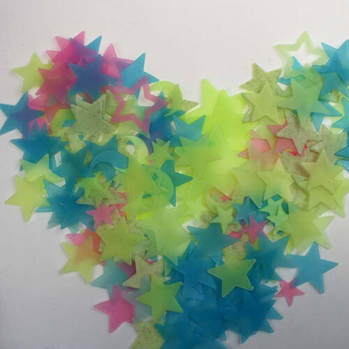 100 3D lichtgevend wandsticker kinderkamer plafond 1