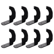 4Pairs Sturdy Acrylic Metal Baseball Bat Holder Wall Mount Stand